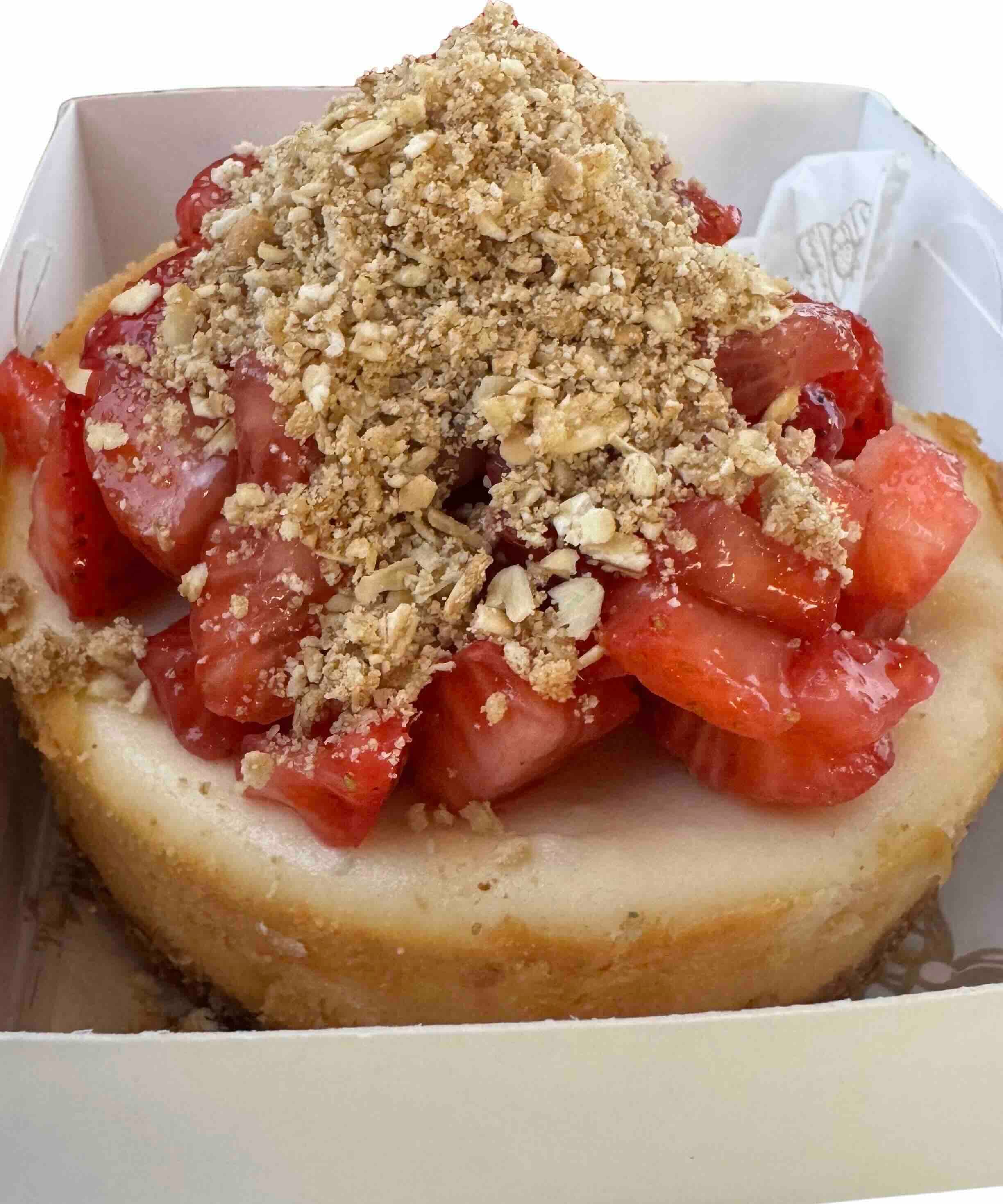 Cheesecake de fresa crumble (Personal)
