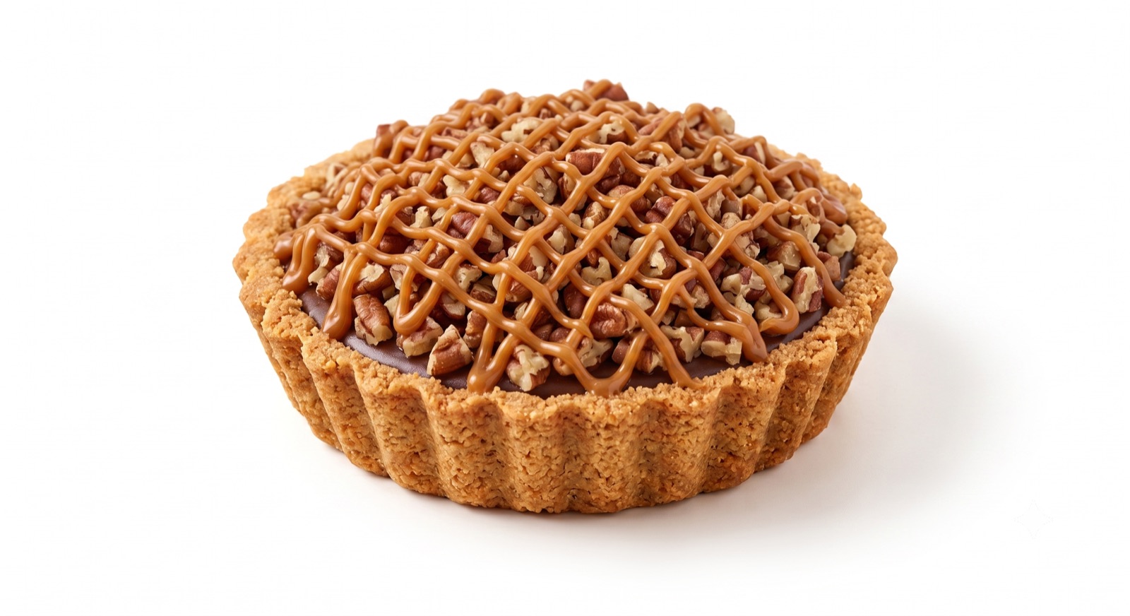 Tartaleta de chocolate con nuez caramelizada